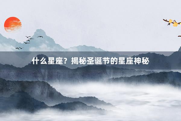 什么星座?揭秘圣诞节的星座神秘