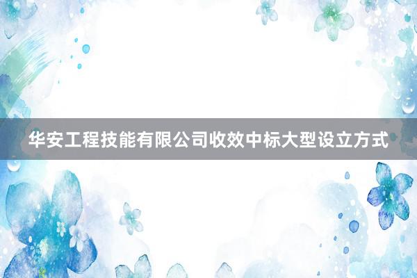 华安工程技能有限公司收效中标大型设立方式