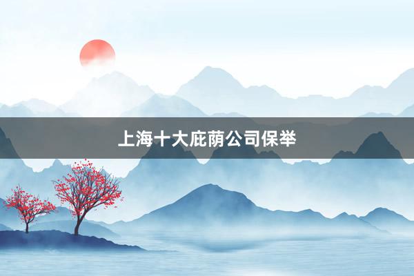 上海十大庇荫公司保举